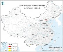 地质灾害气象风险预警：云南南部局部地区风险较高